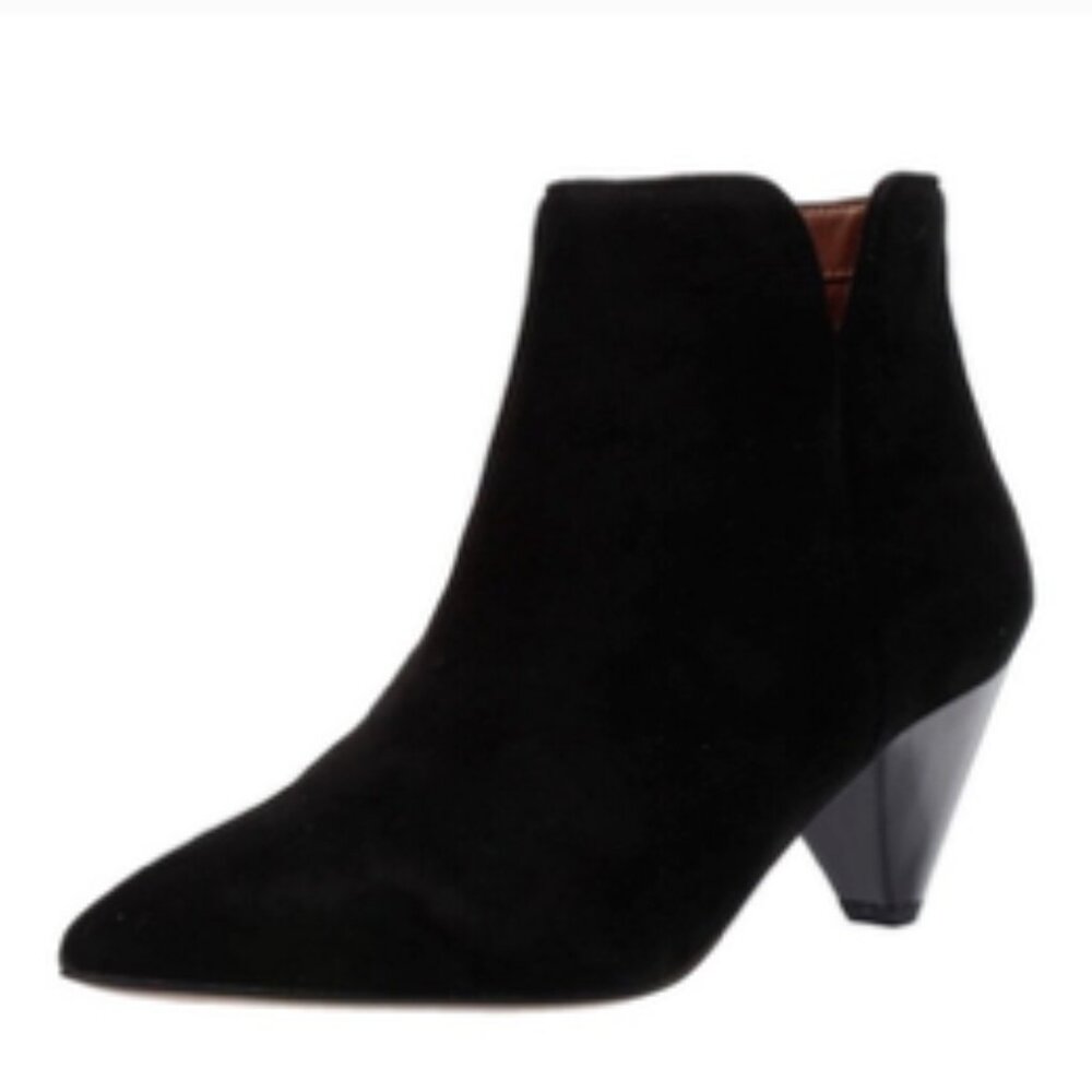 Franco Sarto Ankle Booties Womens Size 9 M EUR 39 Black Suede Leather "Dare 2"